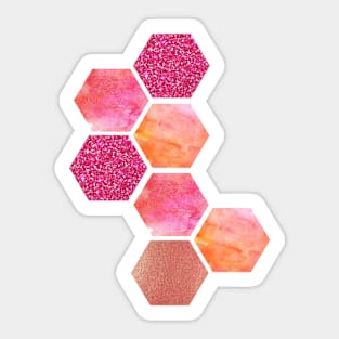 Geometric Hexagon modern art Sticker